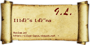 Illés Léna névjegykártya